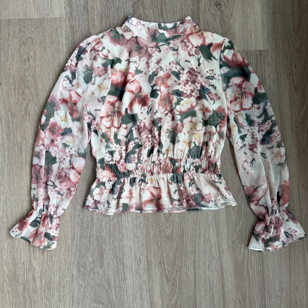 NWT Floral Long Sleeve Women's Blouse
